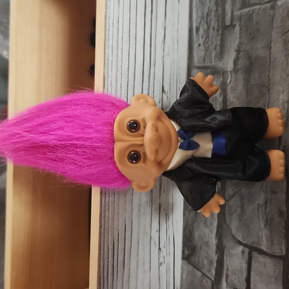 Lot Of 4 Trolls Dolls (80s-90s) - Tuxedo, Graduate, Purple Gem, Ball Kid - Picture 2 of 13